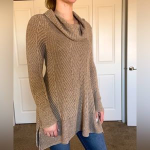 Long cowl neck sweater
